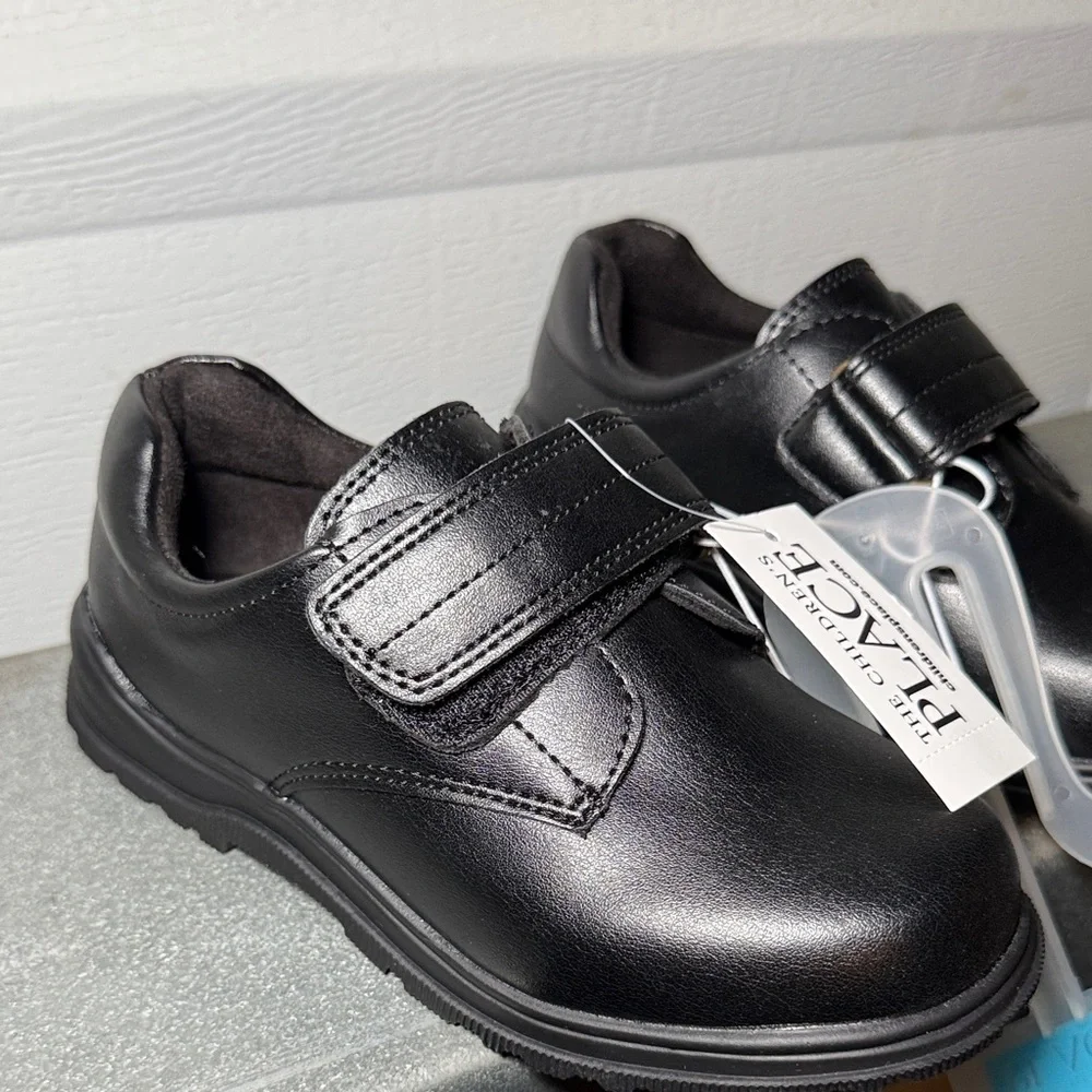 NEW! The Children's Place Kids Shiny Black Dress School Shoes Size 11 Toddler